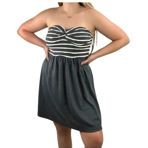 Lovely Day Dresses & Skirts - 5/$25 Lovely Day striped Strapless Dress